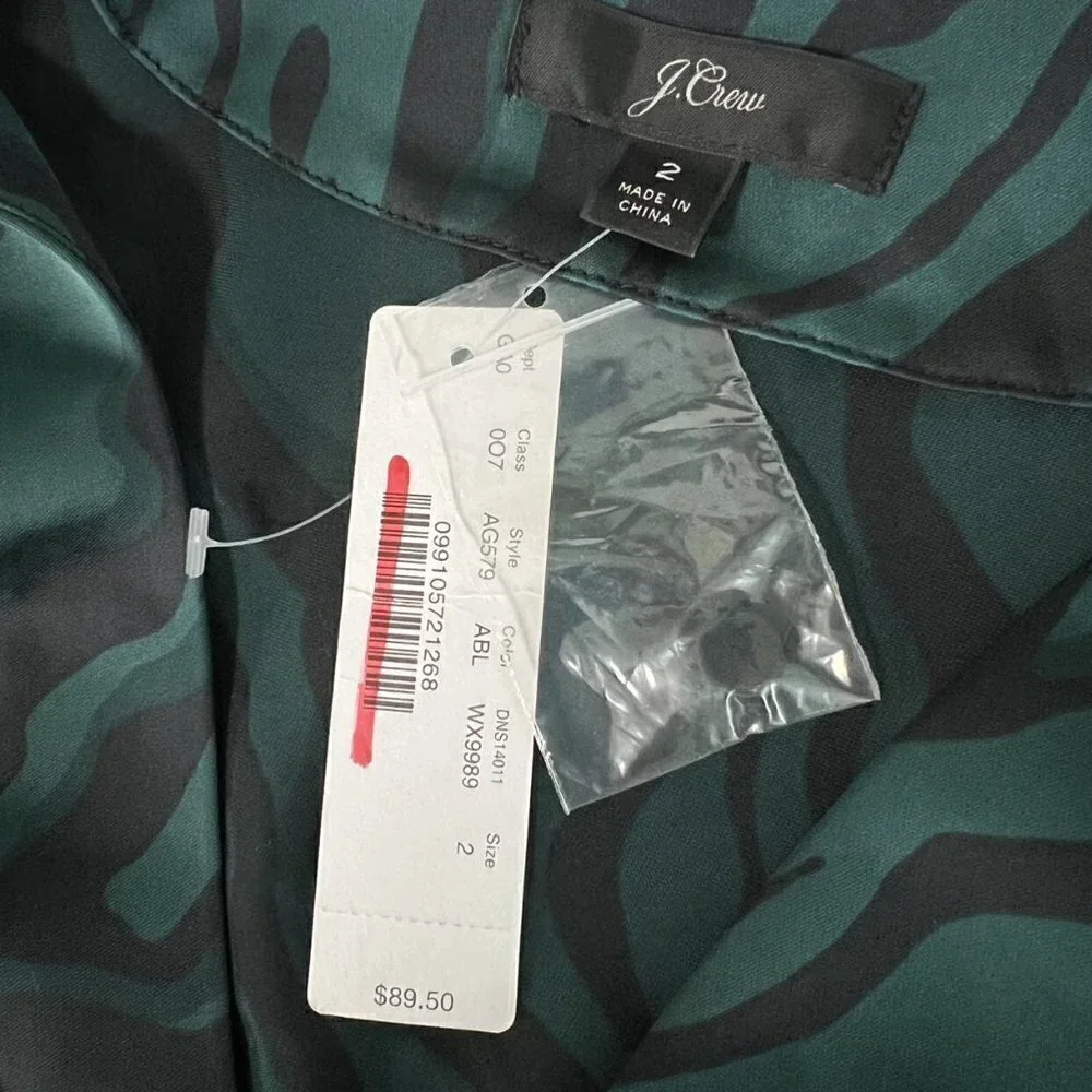 J. Crew Deep V-Neck Button Front Blouse